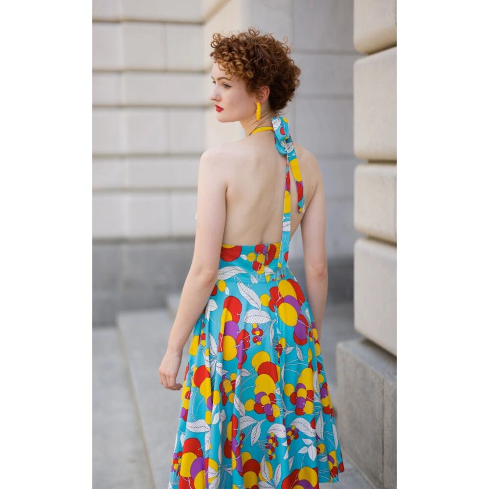 Trash Diva Yves Circle Dress Tutti Fruity Blue Balloon Print Size 6 NEW NWT - Picture 3 of 7